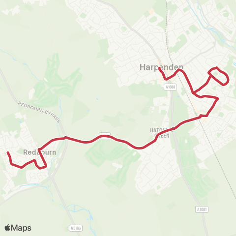 Red Eagle Church Green Terminus - Ridgedown map
