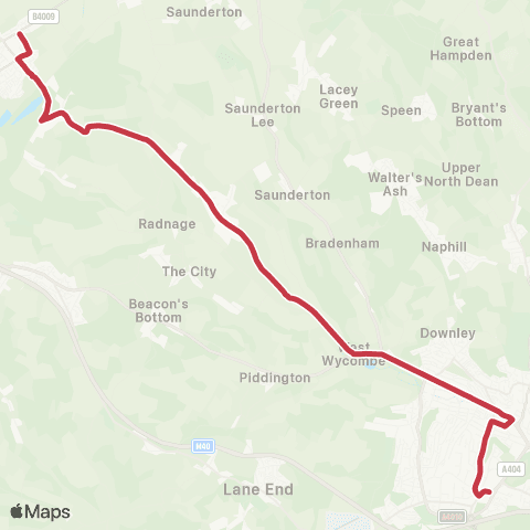 Red Eagle High Wycombe Busstn - Village Hall map