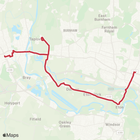 Red Eagle Frascati Way - Slough Bus Station map