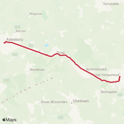 Red Eagle Marlowes - Aylesbury Bus Station map
