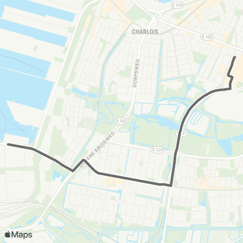 RET Zuidplein  Laag - Waalhaven S.T.C map