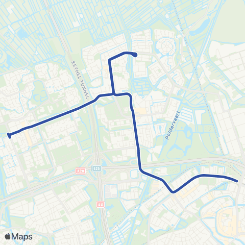 RET 's-Gravelandseweg - Holy map