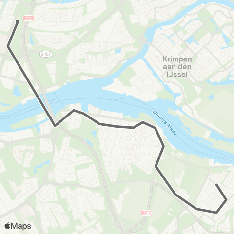 RET Kralingse Zoom - Slikkerveer map