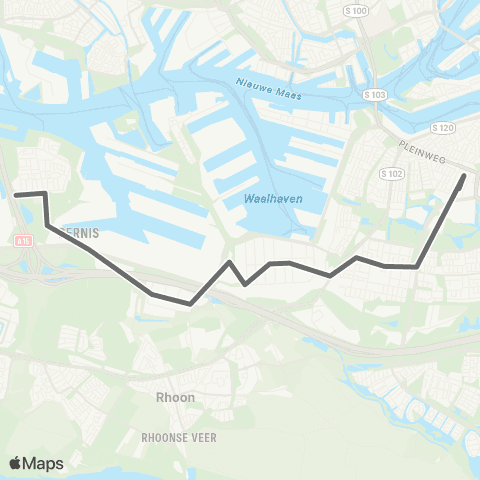 RET Zuidplein - Pernis map