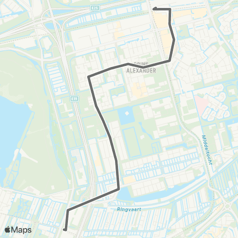 RET Station Alexander - Kralingse Zoom map