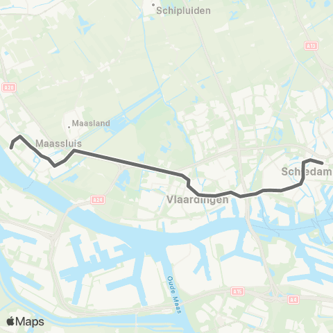 RET Station Schiedam - Maassluis map