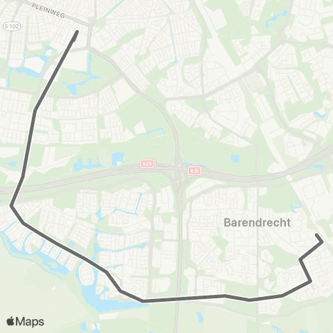 RET Zuidplein - Barendrecht map