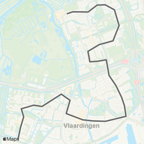 RET Vlaardingen West -  Holy Noord map