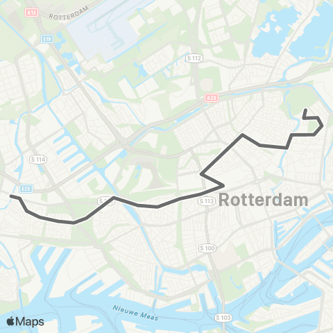 RET Station Schiedam - Centraal Station - Crooswijk map