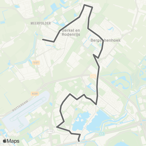 RET Station Noord - Berkel Westpolder map