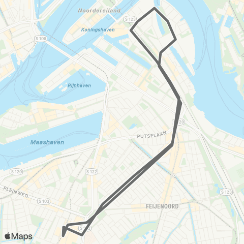 RET Zuidplein - Feijenoord map