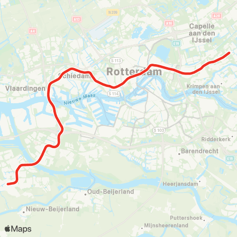 RET lijn map