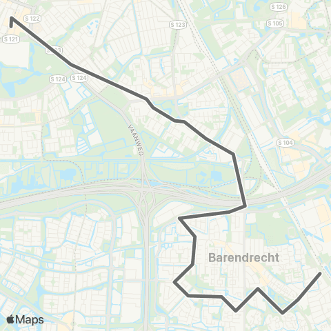 RET Station Barendrecht - Zuidplein map