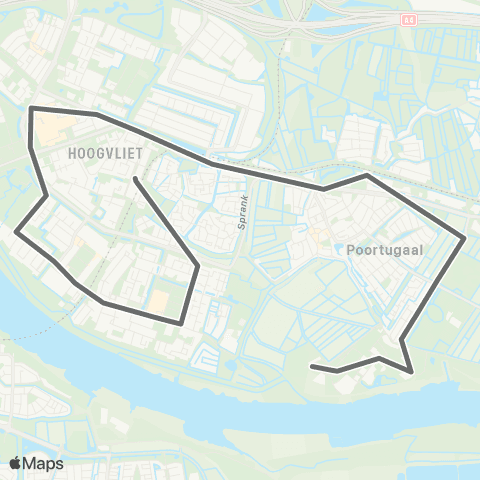 RET Hoogvliet - Poortugaal - Kijvelanden map