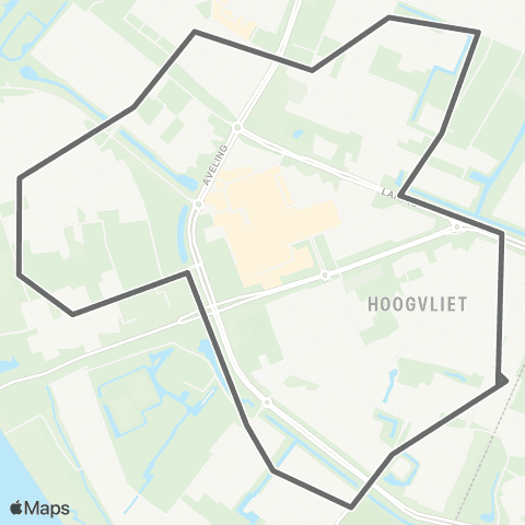 RET Hoogvliet Metro - Oudeland map