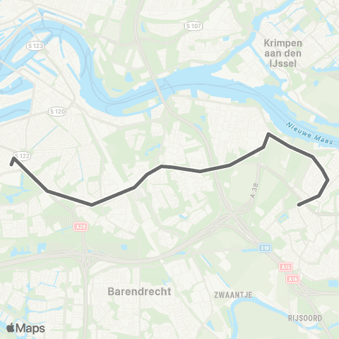 RET Zuidplein - Slikkerveer map