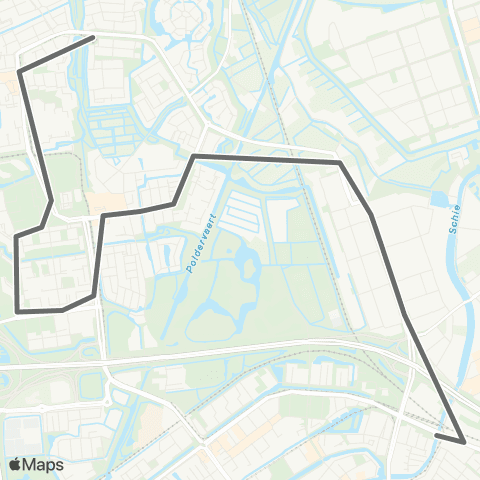 RET Station Schiedam Centrum - Woudhoek map