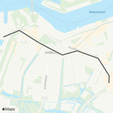 RET Zuidplein - Sluisjesdijk map