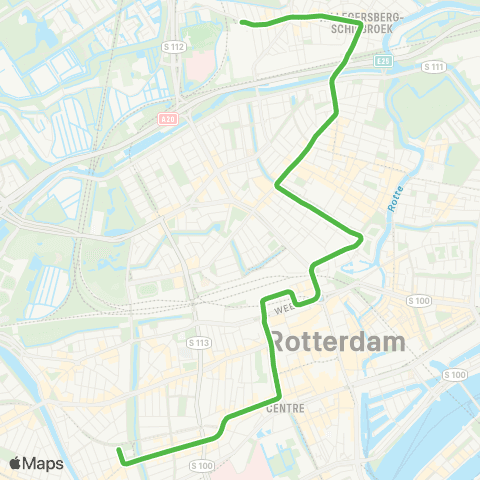 RET Kleiweg - Heemraadsplein map
