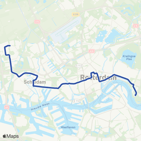 RET De Esch - Woudhoek map