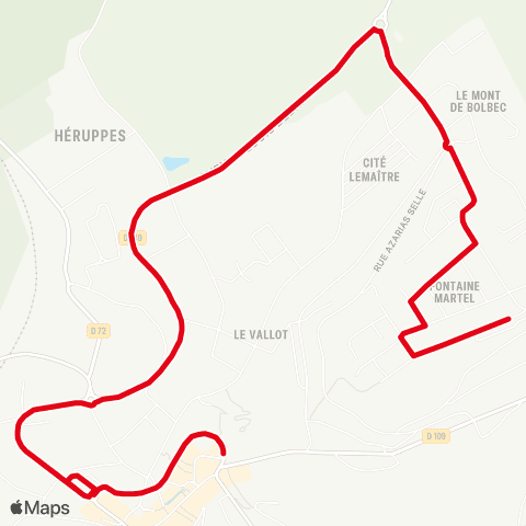 Rezo'Bus Bolbec Mairie - Marches Curie map