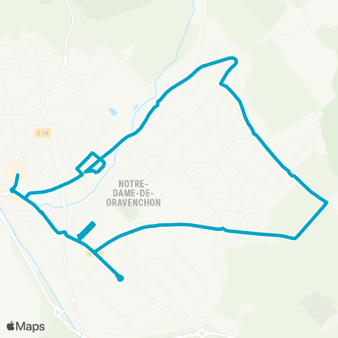 Rezo'Bus Notre-Dame-de-Gravenchon Hôtel de ville - Les Cèdres map