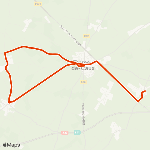 Rezo'Bus Bernonville - Fauville-en-Caux map