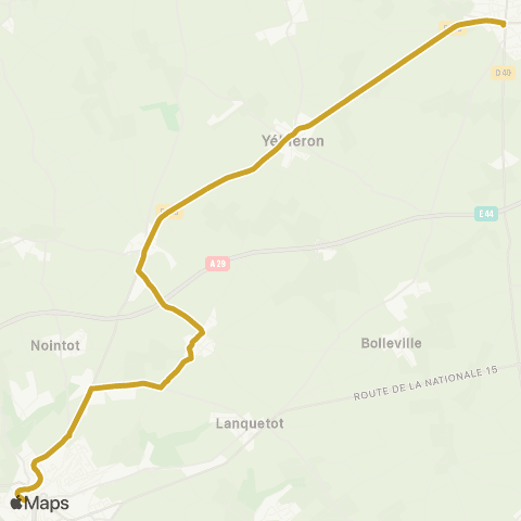 Rezo'Bus Fauville-en-Caux - Bolbec map