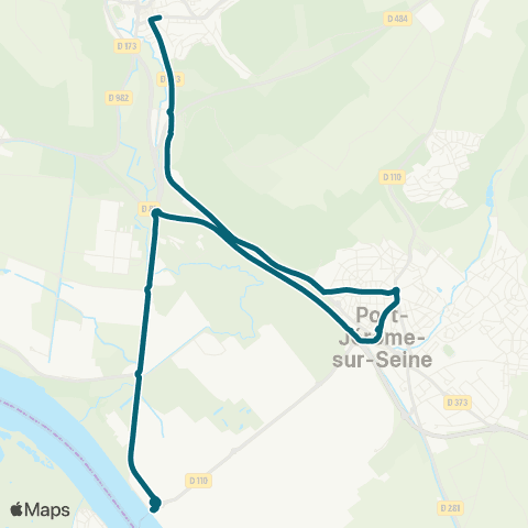 Rezo'Bus Bac - Port-Jérôme-sur-Seine - Lillebonne map