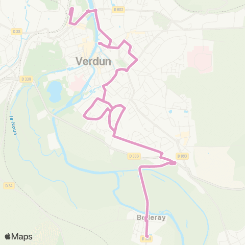 Rezo Gare multimodale - Belleray EPL Agro / Haudainville École primaire map