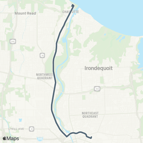 RCSD Special Maplewood-Charlotte / Prince map