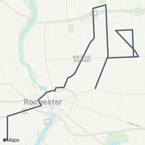 RCSD Special N Goodman-Portland / Genesee map