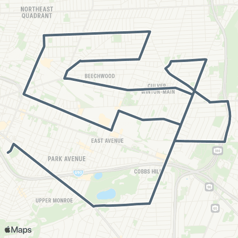 RCSD Special Nwint Vlg-Bchwd-Cob Hill / Mnro map
