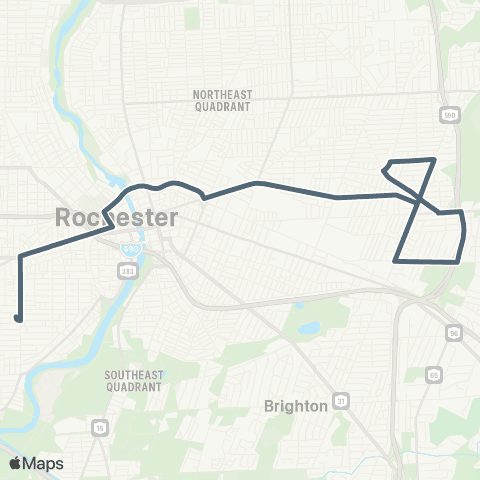 RCSD Special E Main-Winton / Genesee map