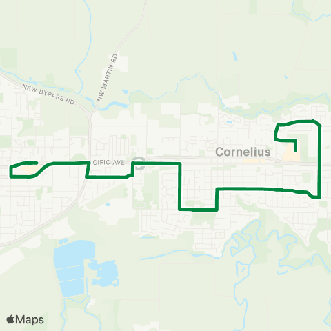 Ride Connection CorneliusLink map