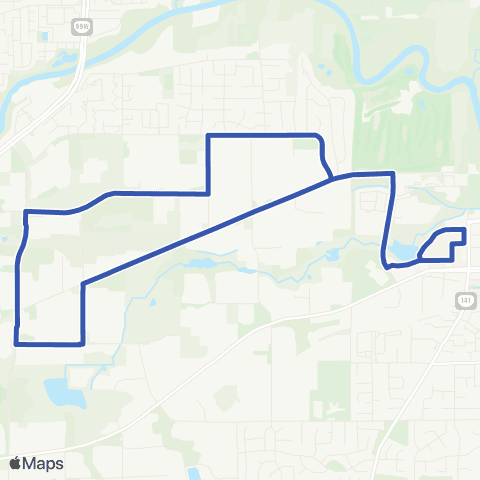 Ride Connection Tualatin Shuttle Blue Line map