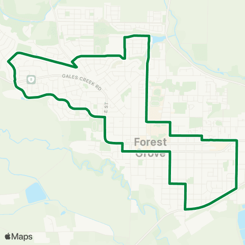 Ride Connection GroveLink Saturday map
