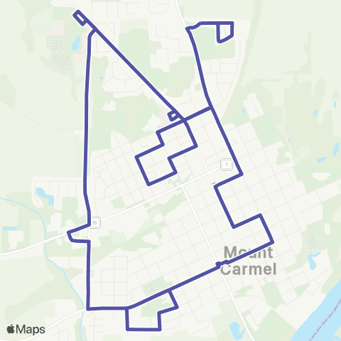 Rides MTD Mount Carmel Aces map