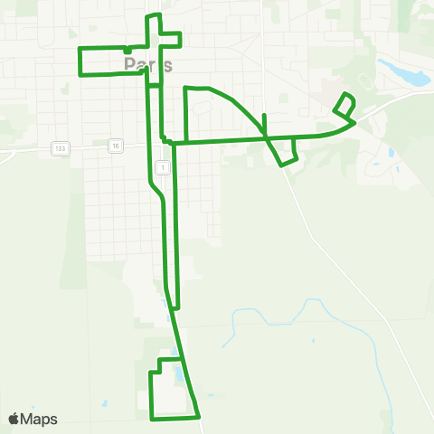 Rides MTD Paris Tiger map