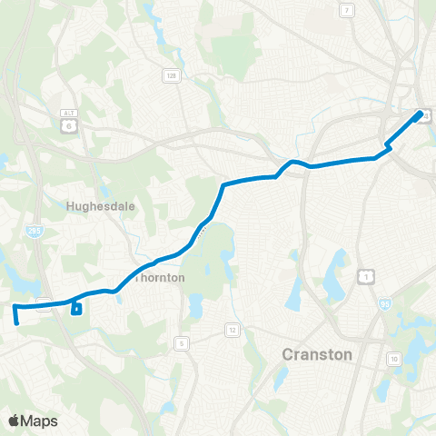 RIPTA Plainfield St / Westminster St map