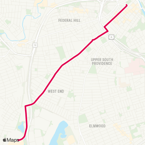RIPTA Cranston St map