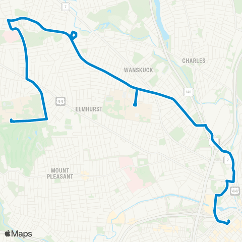 RIPTA Admiral St (Providence Coll & RI Coll) map