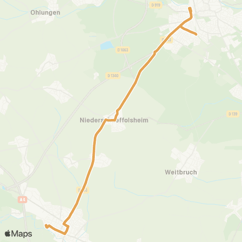 Ritmo Gare Hag. / M.N. <> Gare Brumath map