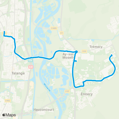 Riv'Connect Hagondange - Eurotransit map