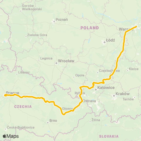 RegioJet RegioJet map