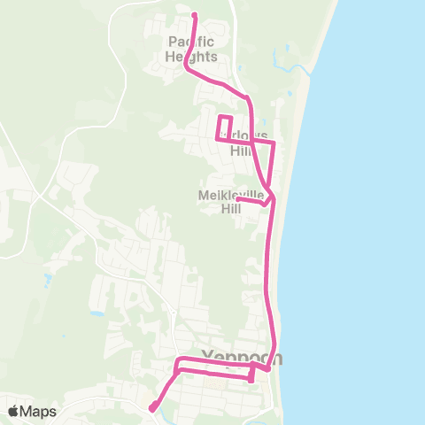Translink Rockhampton-Yeppoon Yeppoon - Pacific Heights map