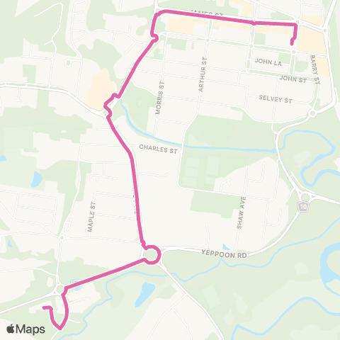 Translink Rockhampton-Yeppoon Yeppoon Hospital map