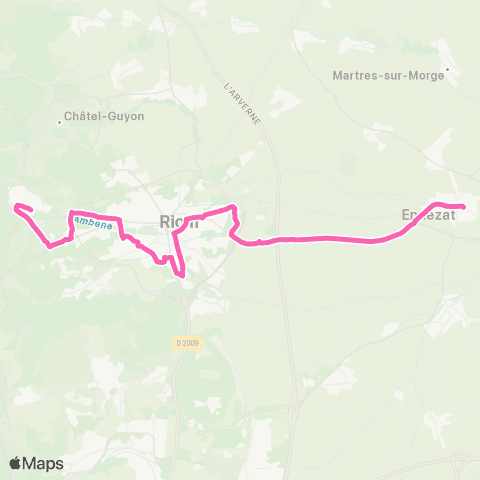 RLV Mobilités Enval Maison Basse - Ennezat Les Marronniers map