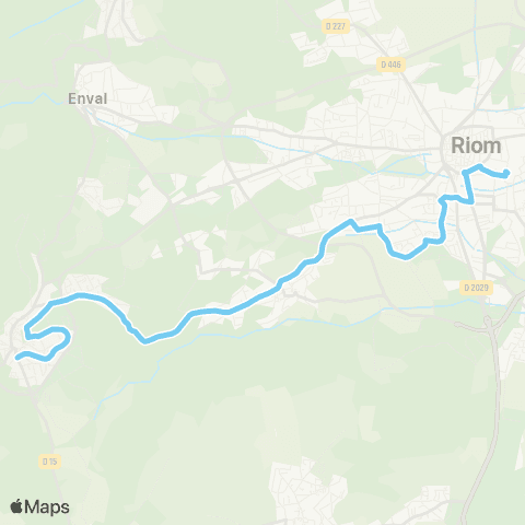 RLV Mobilités Volvic Gustave Roghi - Riom Pôle d'échange multimodal map