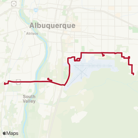 Rio Metro Rio Bravo / Rail Runner / KAFB map
